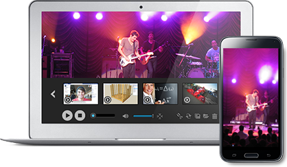 laptop media and android smartphone recording